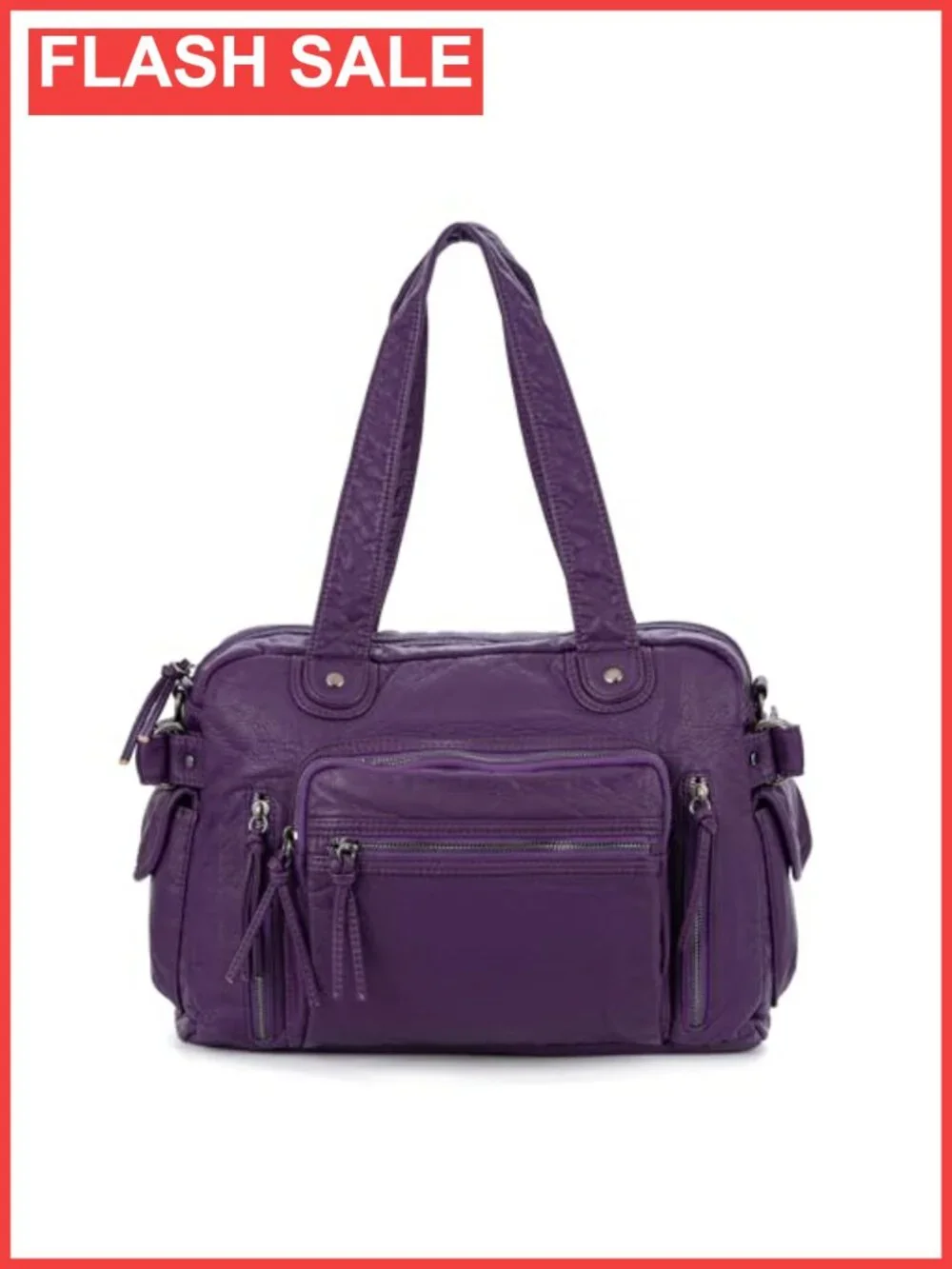 Faux Leather Hobo Bag Large Slouchy Shoulder Purse Fits 13 Inch Laptop